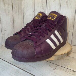 Adidas Pro Model Shoes Boys Sz 5.5 Basketball AC8108 Red Night Sneakers